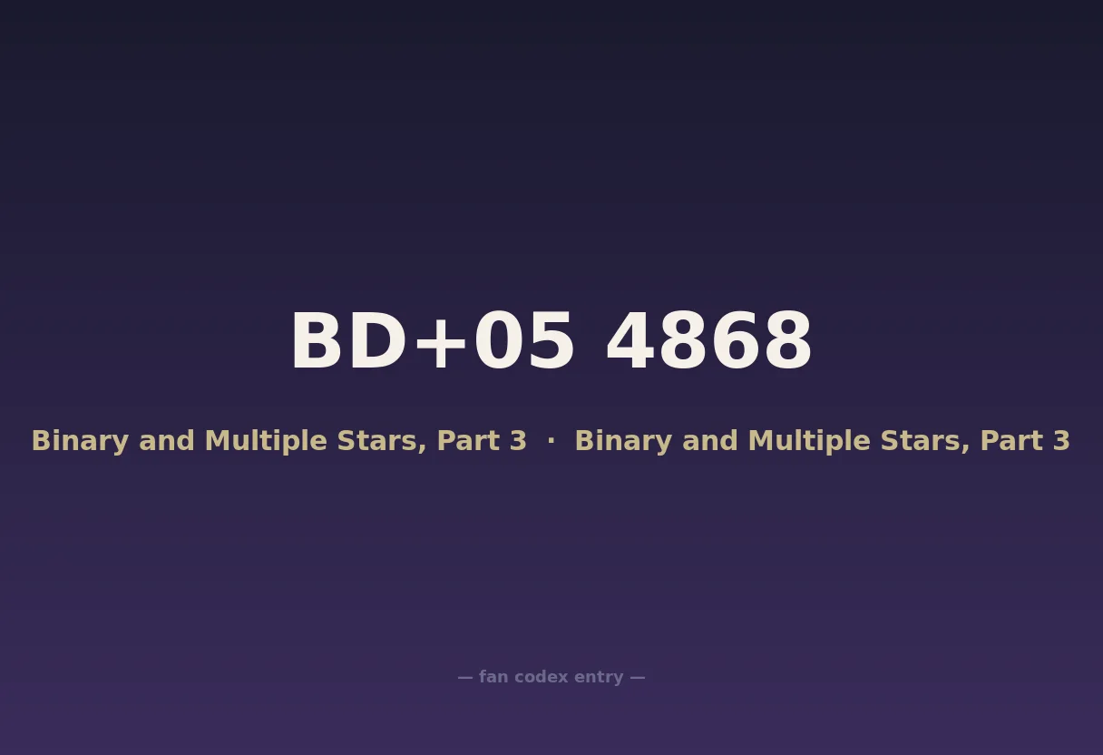 BD+05 4868