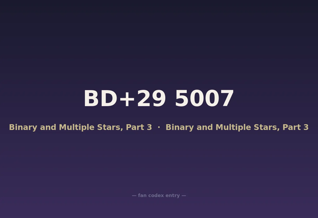BD+29 5007