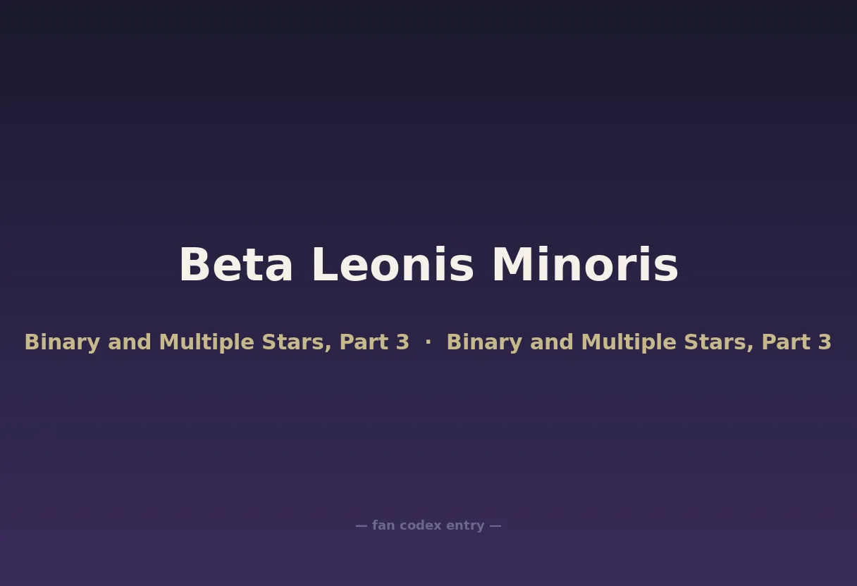 Beta Leonis Minoris