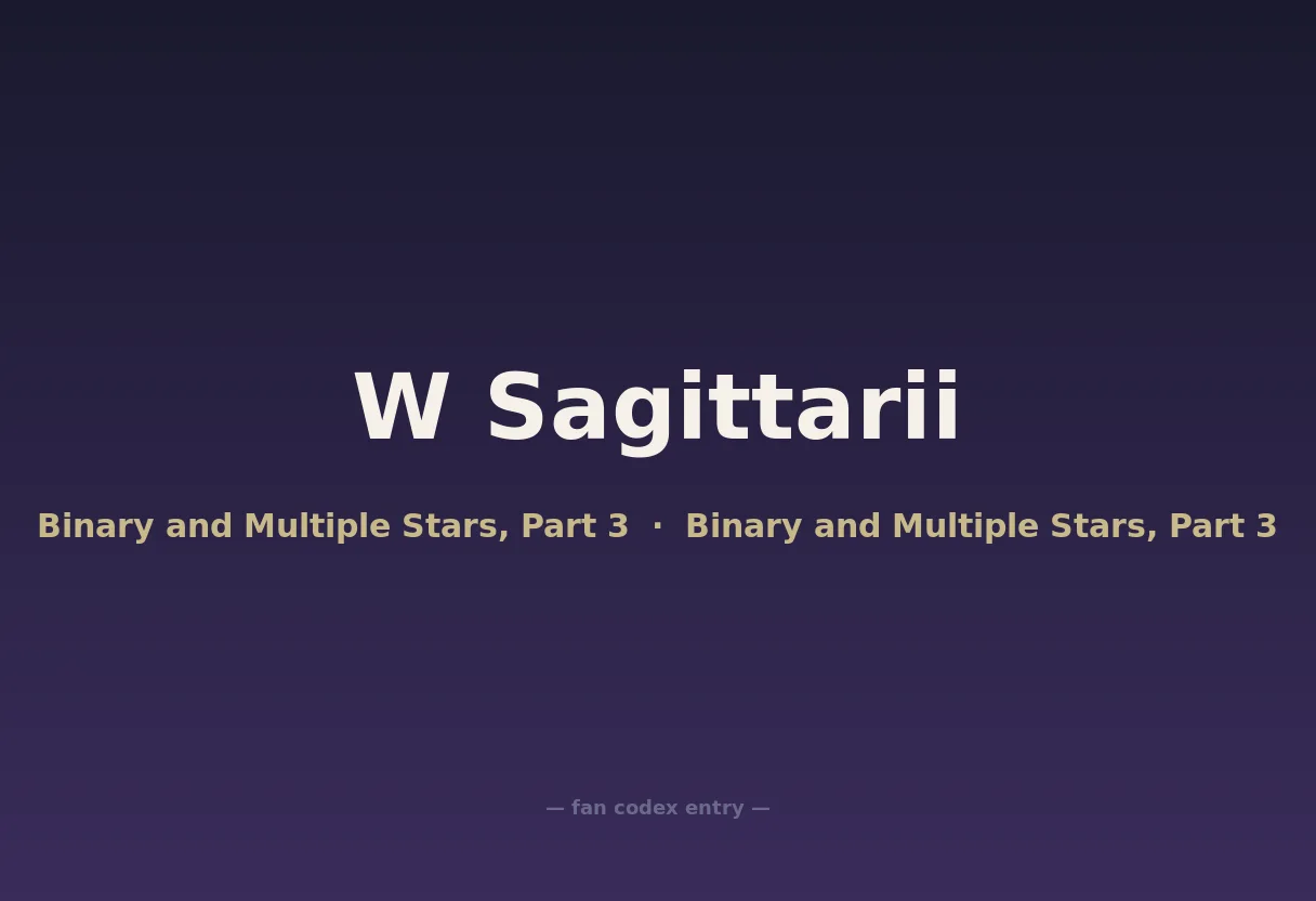 W Sagittarii