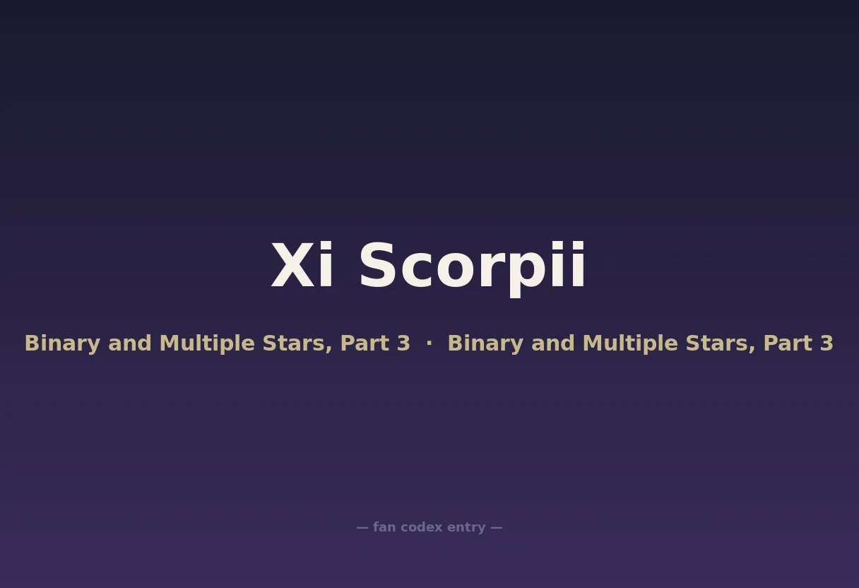 Xi Scorpii