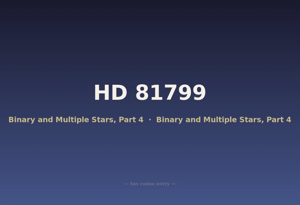 HD 81799
