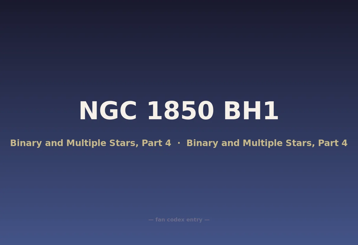 NGC 1850 BH1