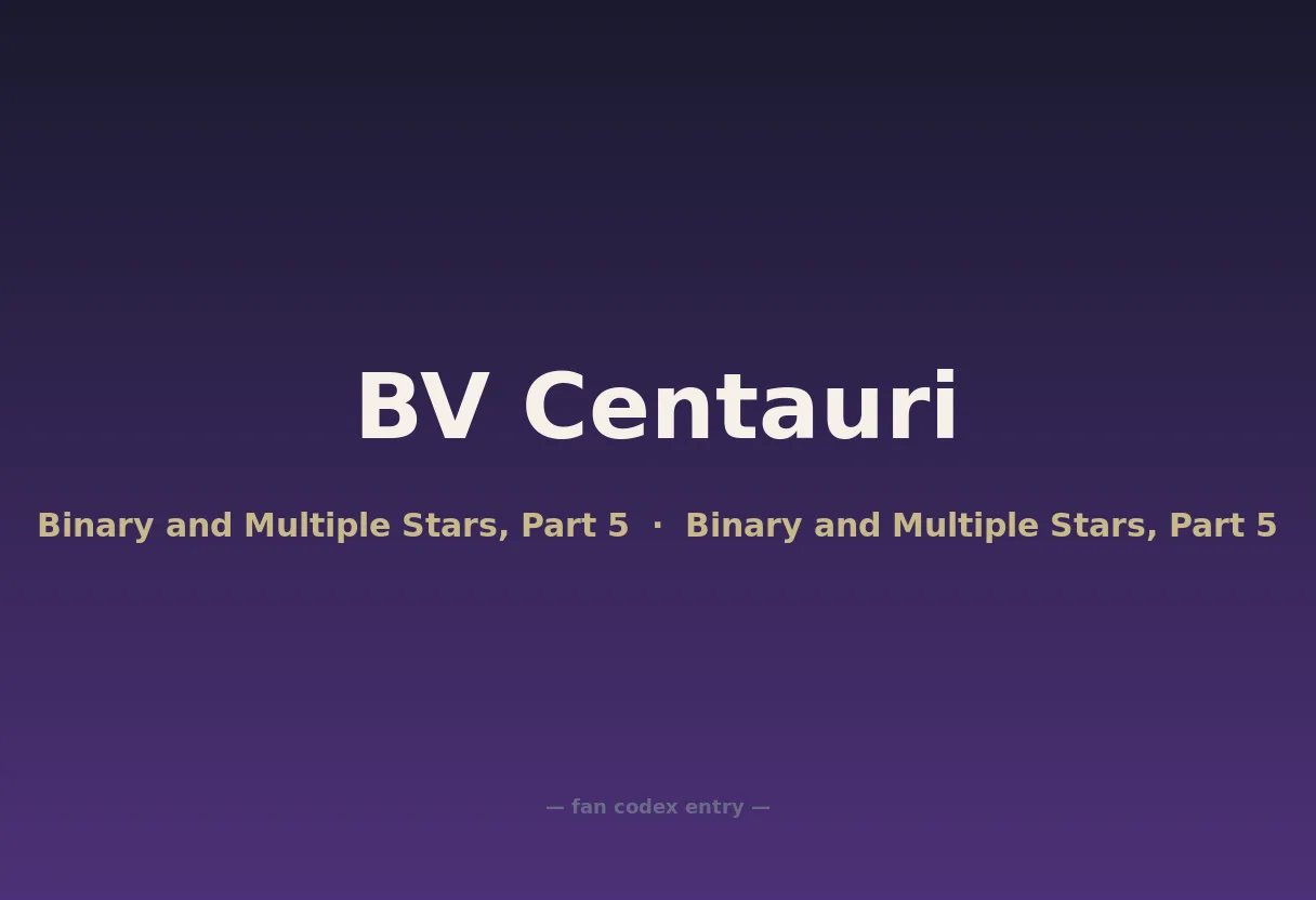 BV Centauri