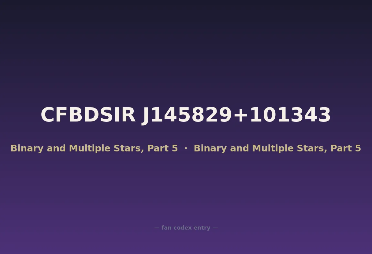 CFBDSIR J145829+101343