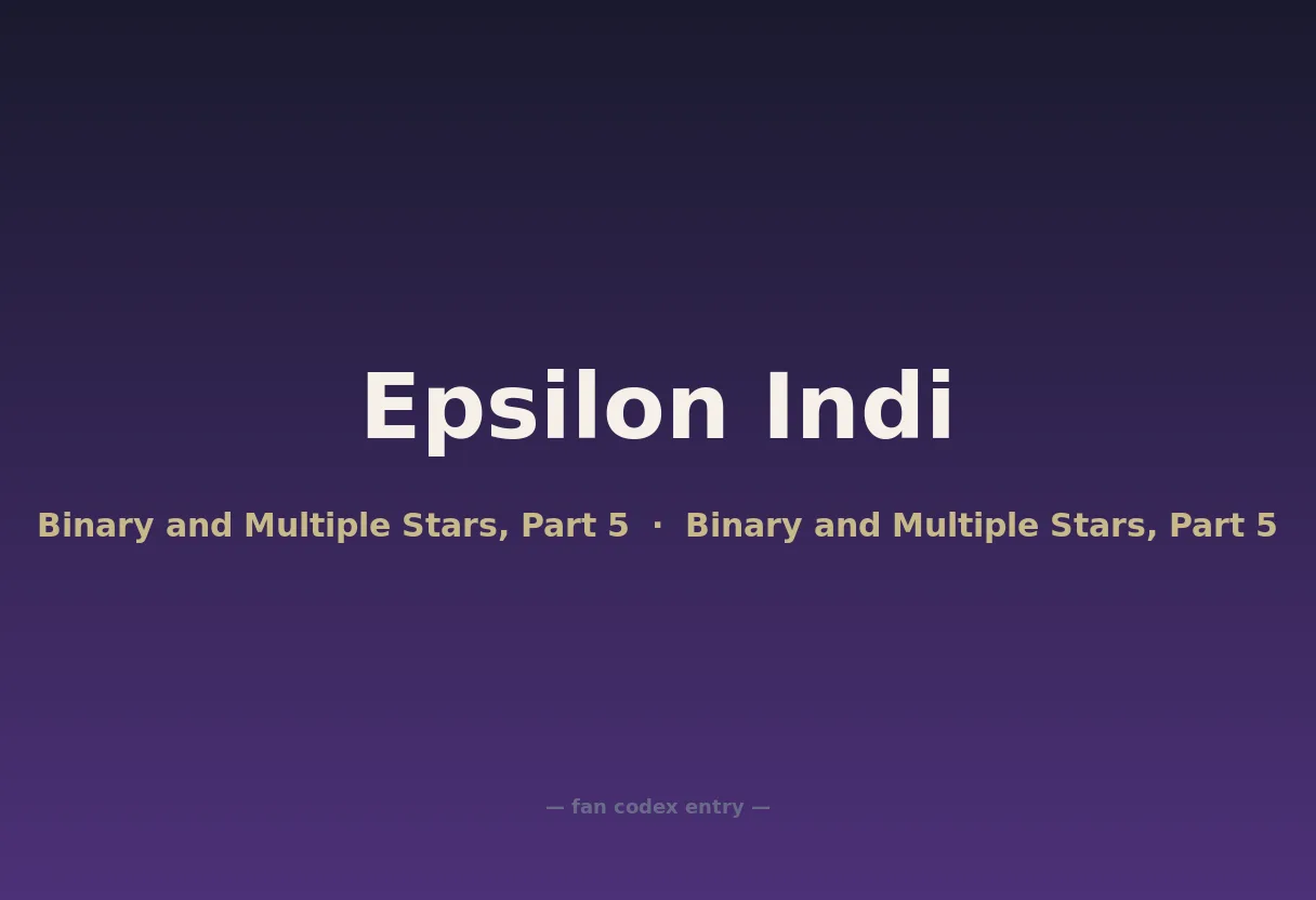 Epsilon Indi