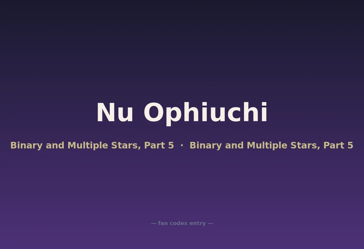 Nu Ophiuchi