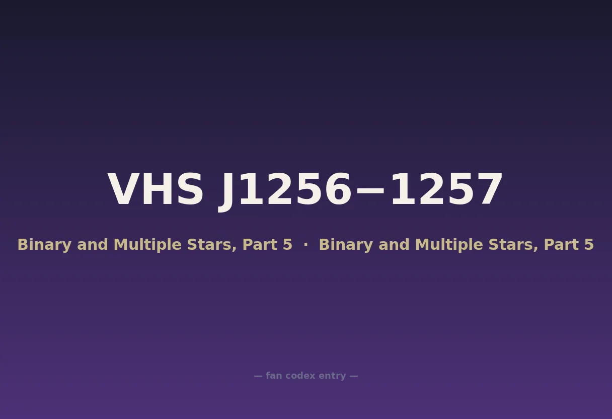 VHS J1256−1257