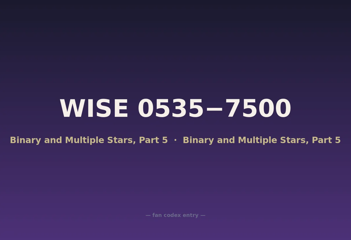 WISE 0535−7500