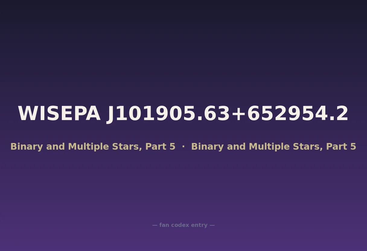 WISEPA J101905.63+652954.2