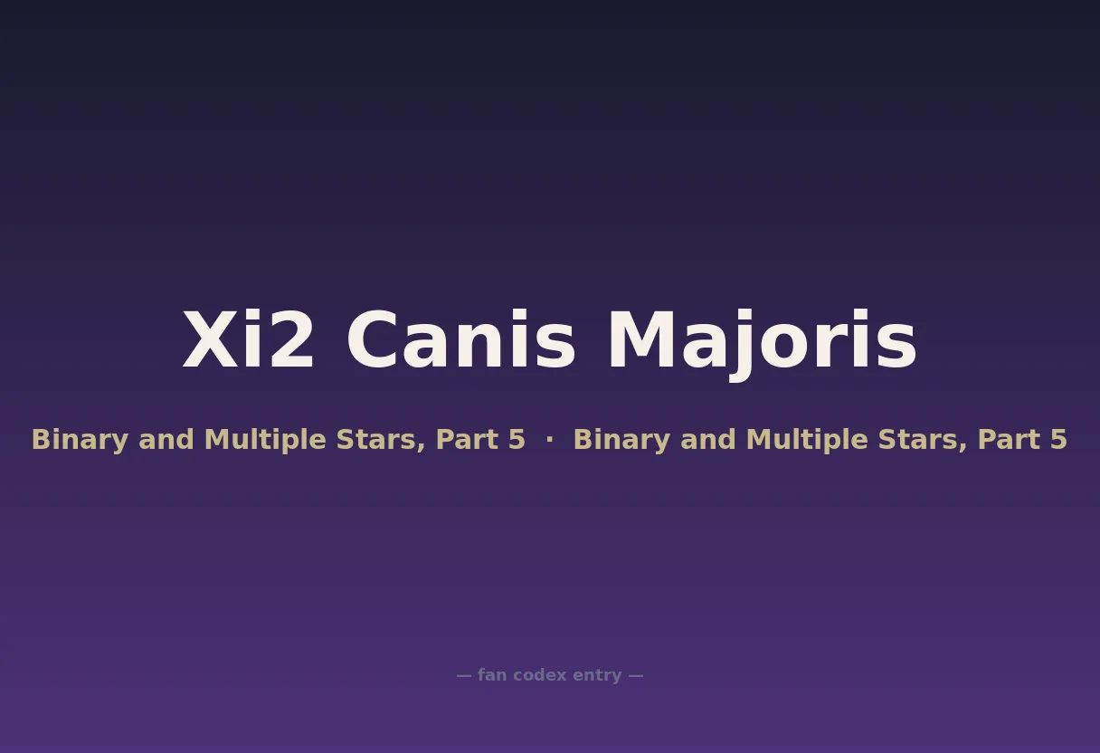 Xi2 Canis Majoris
