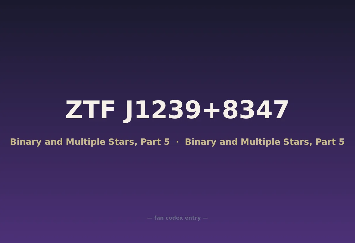 ZTF J1239+8347