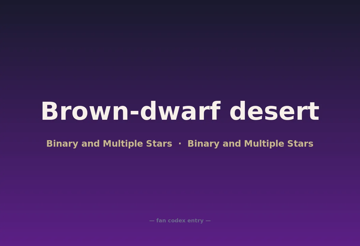 Brown-dwarf desert