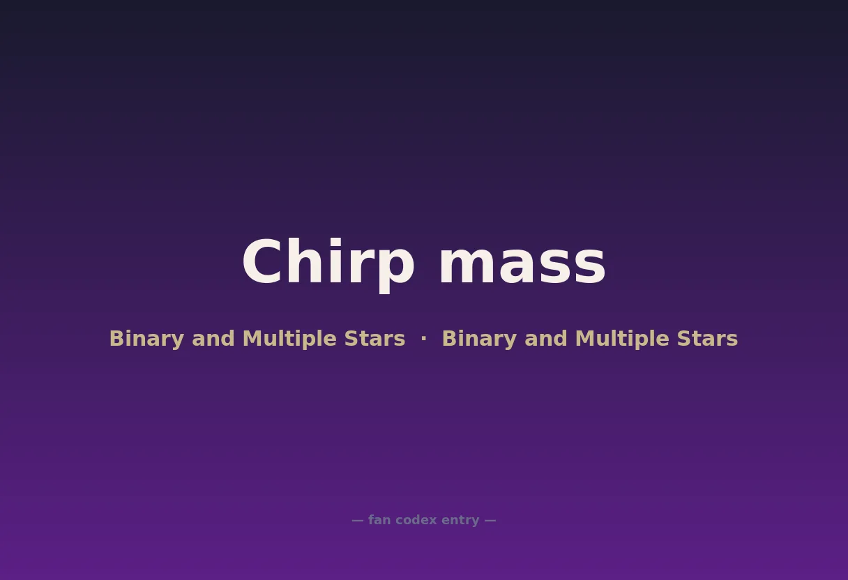 Chirp mass