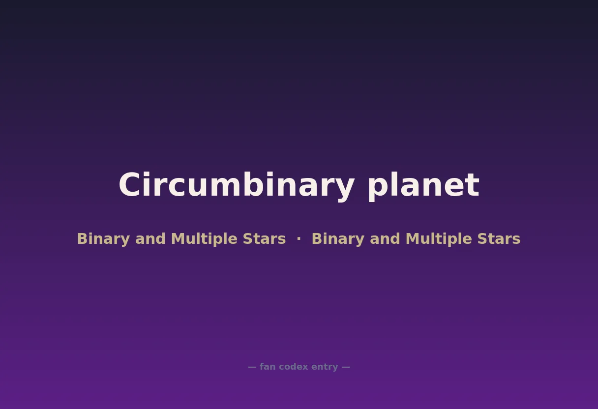 Circumbinary planet