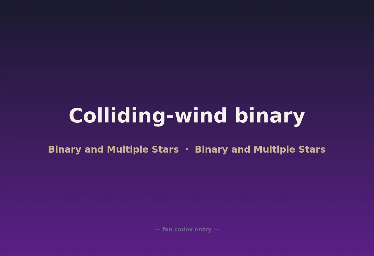 Colliding-wind binary