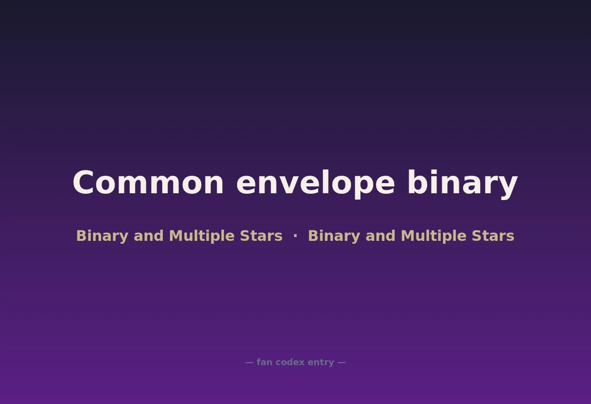 Common envelope binary