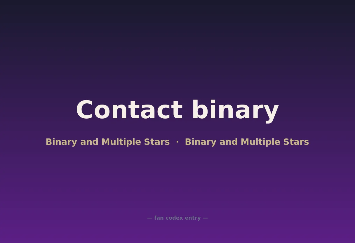 Contact binary