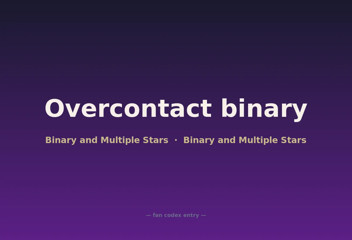Overcontact binary