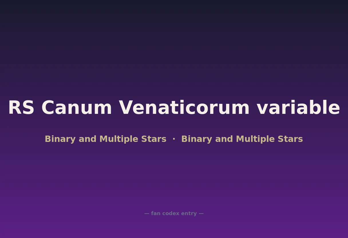 RS Canum Venaticorum variable
