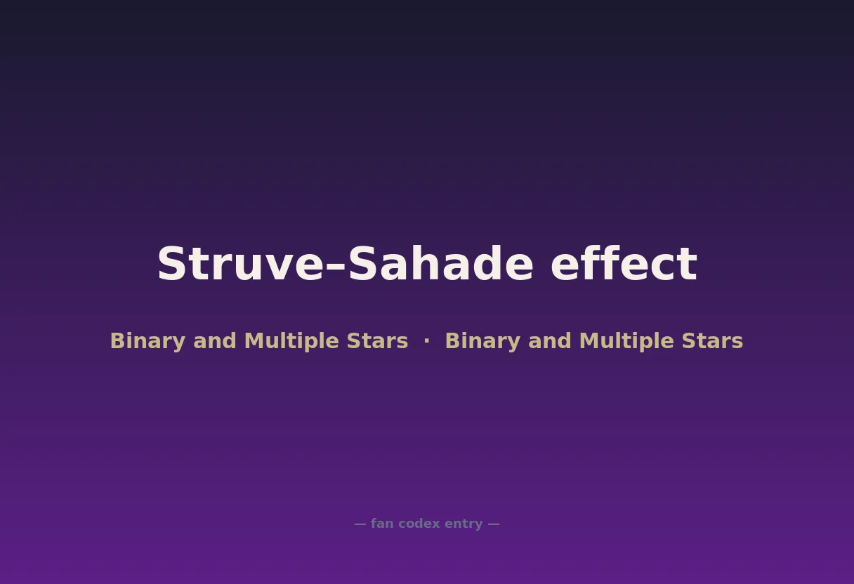 Struve–Sahade effect
