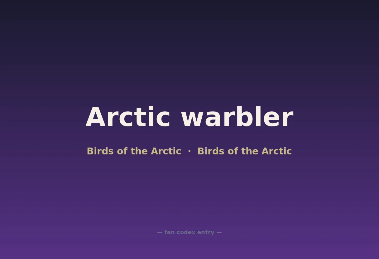 Arctic warbler