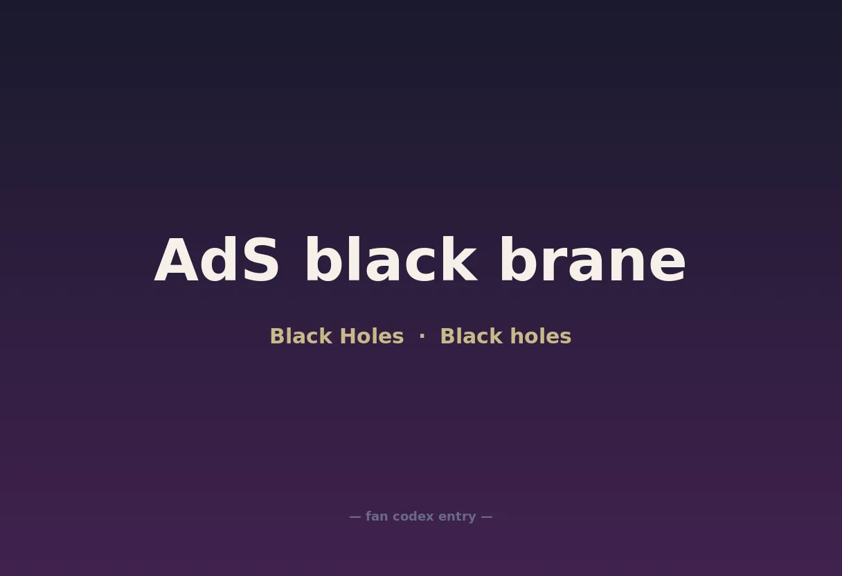 AdS black brane