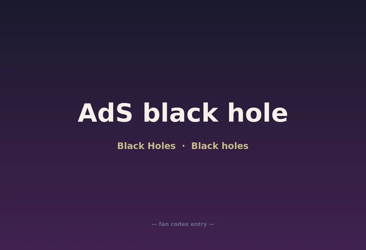 AdS black hole