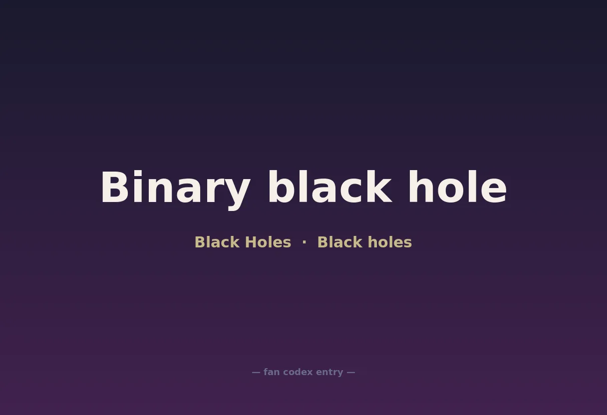Binary black hole