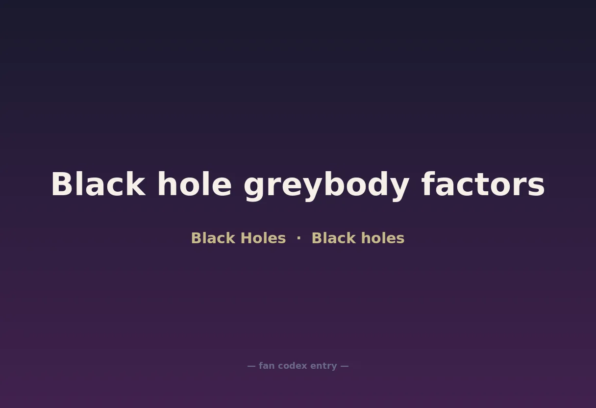 Black hole greybody factors