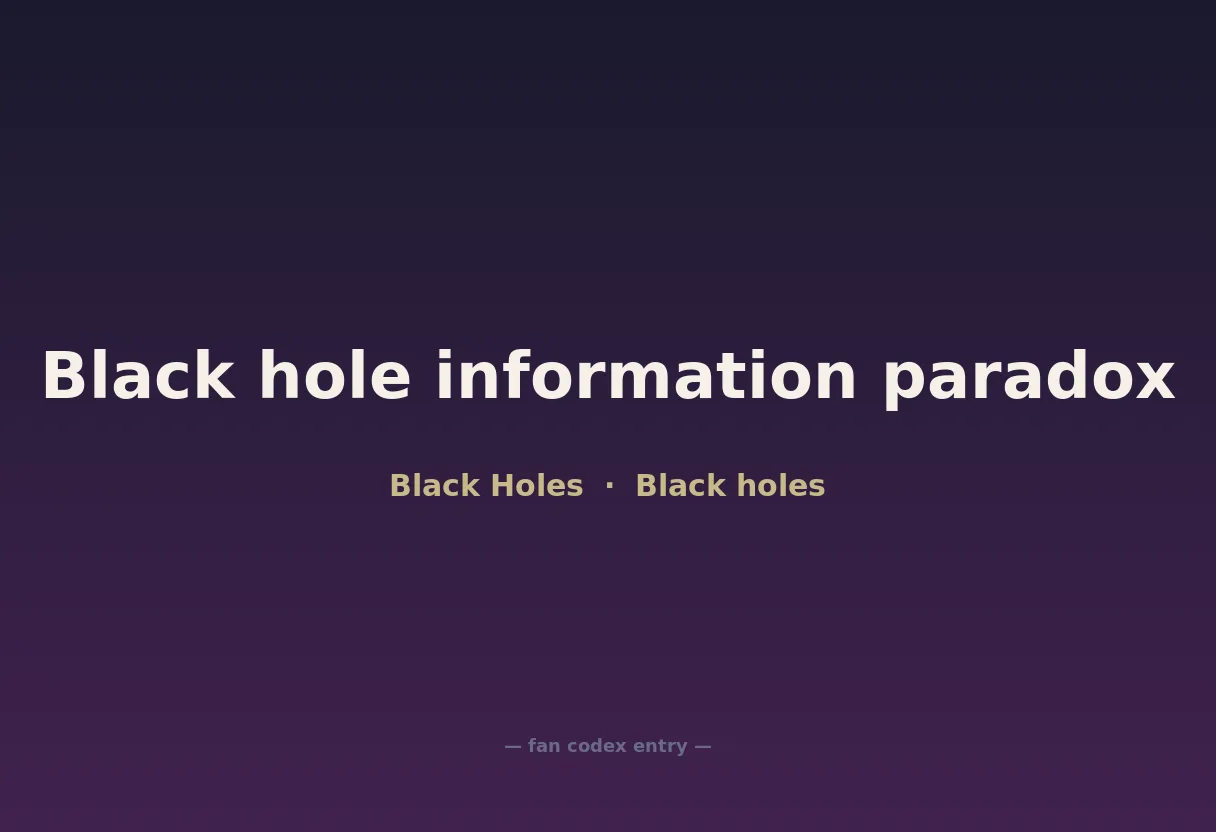 Black hole information paradox