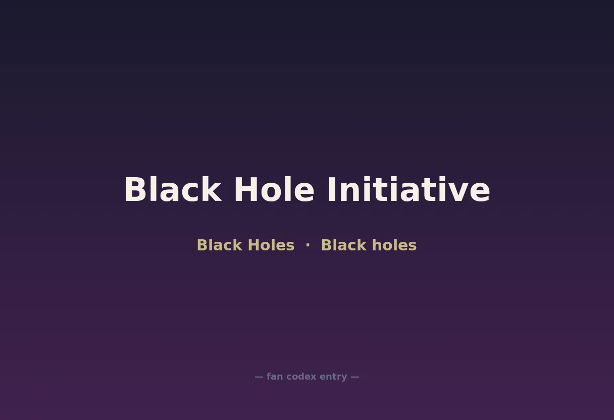 Black Hole Initiative