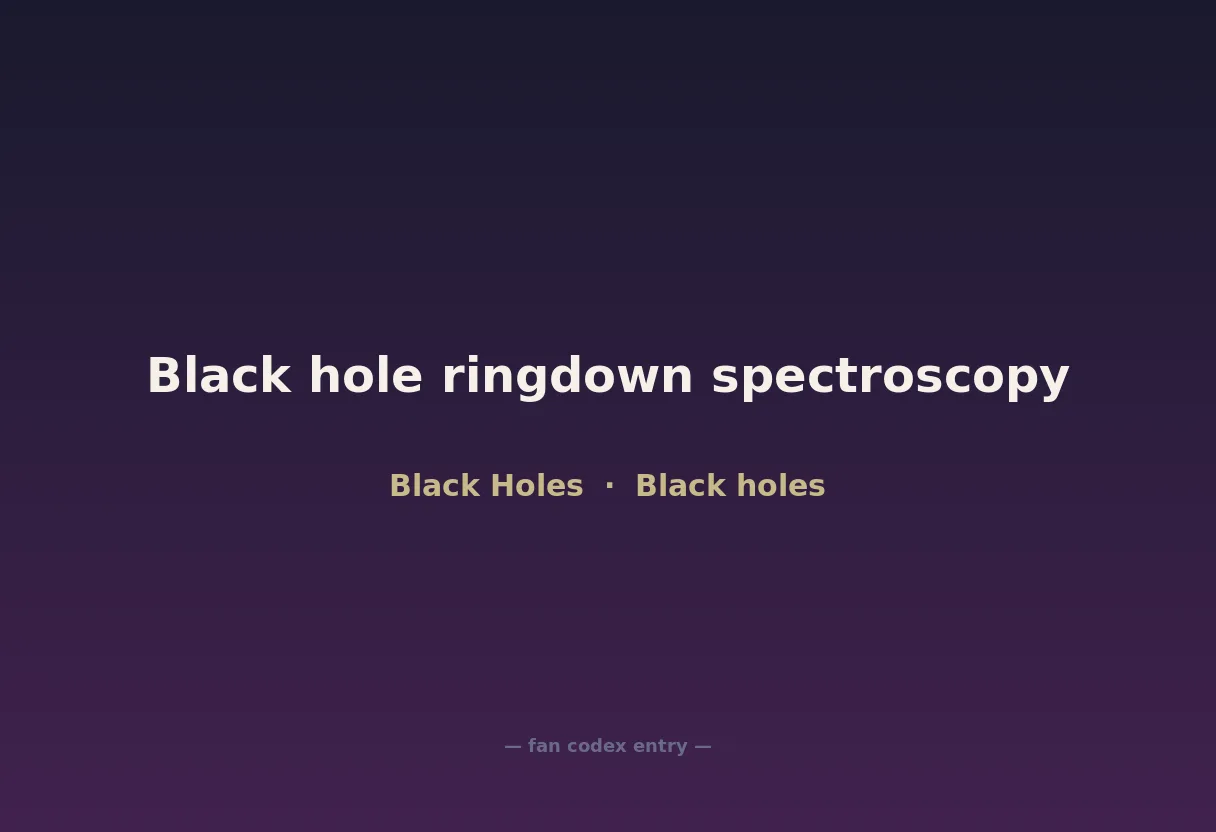 Black hole ringdown spectroscopy