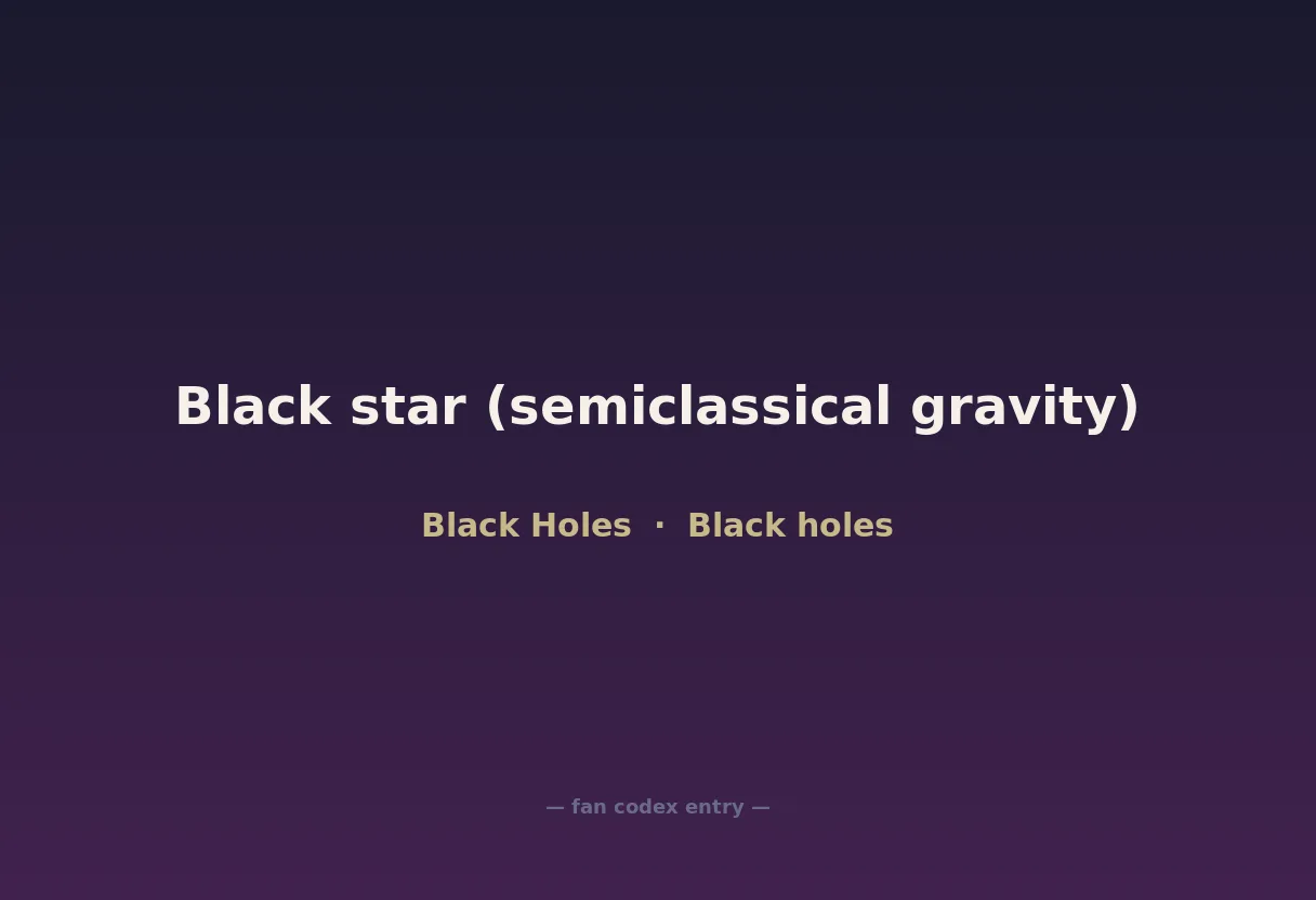 Black star (semiclassical gravity)