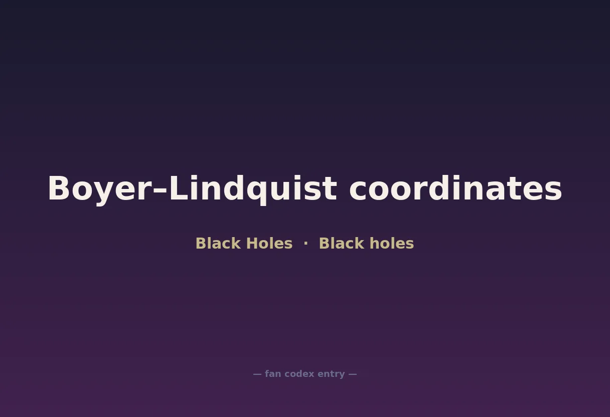 Boyer–Lindquist coordinates