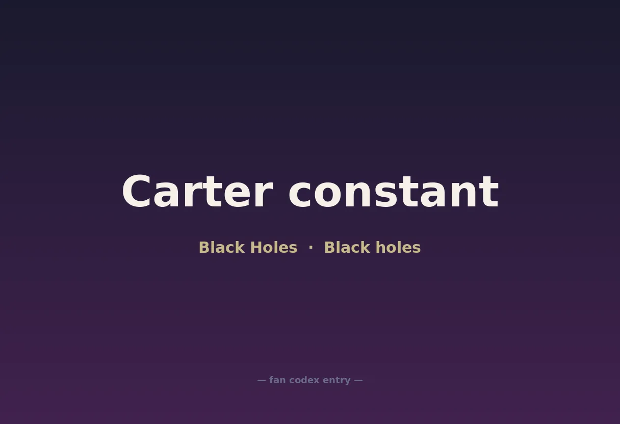 Carter constant