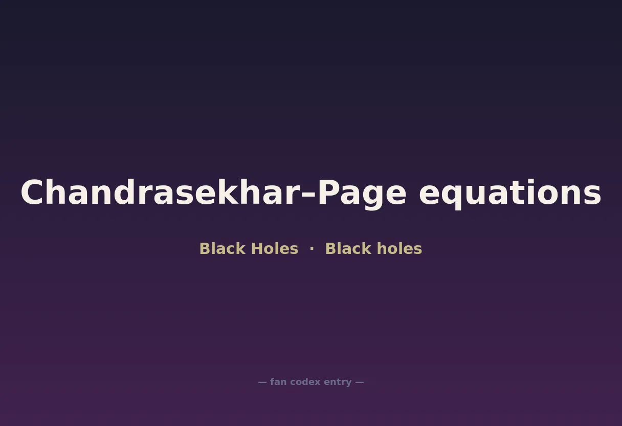 Chandrasekhar–Page equations