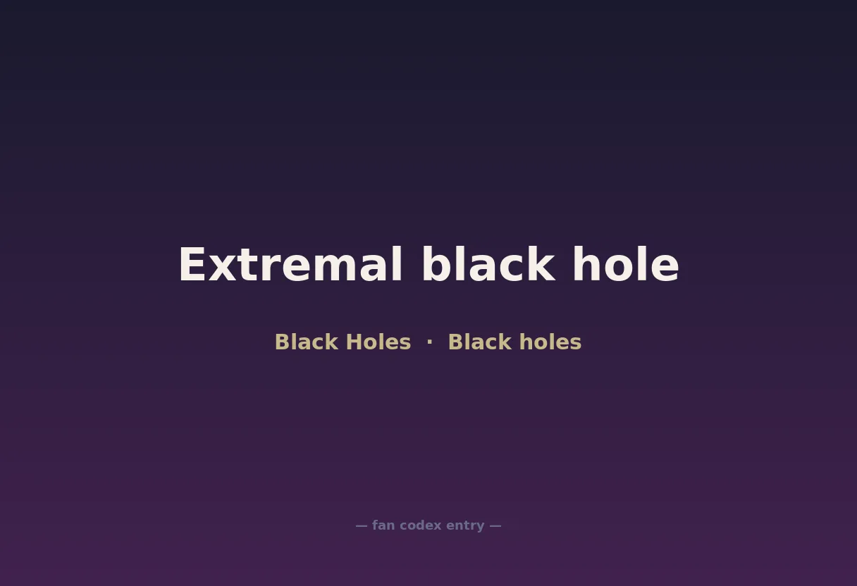 Extremal black hole