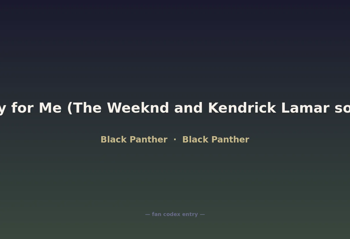 Pray for Me (The Weeknd and Kendrick Lamar song)