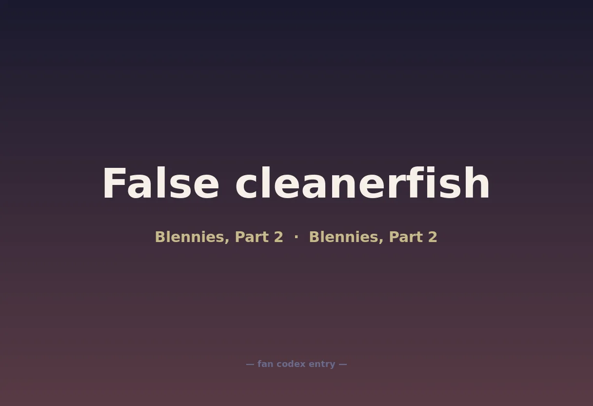False cleanerfish