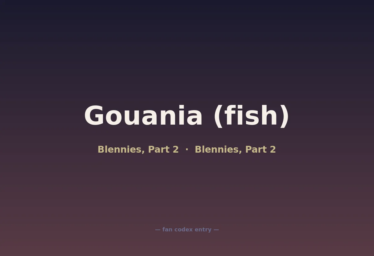 Gouania (fish)