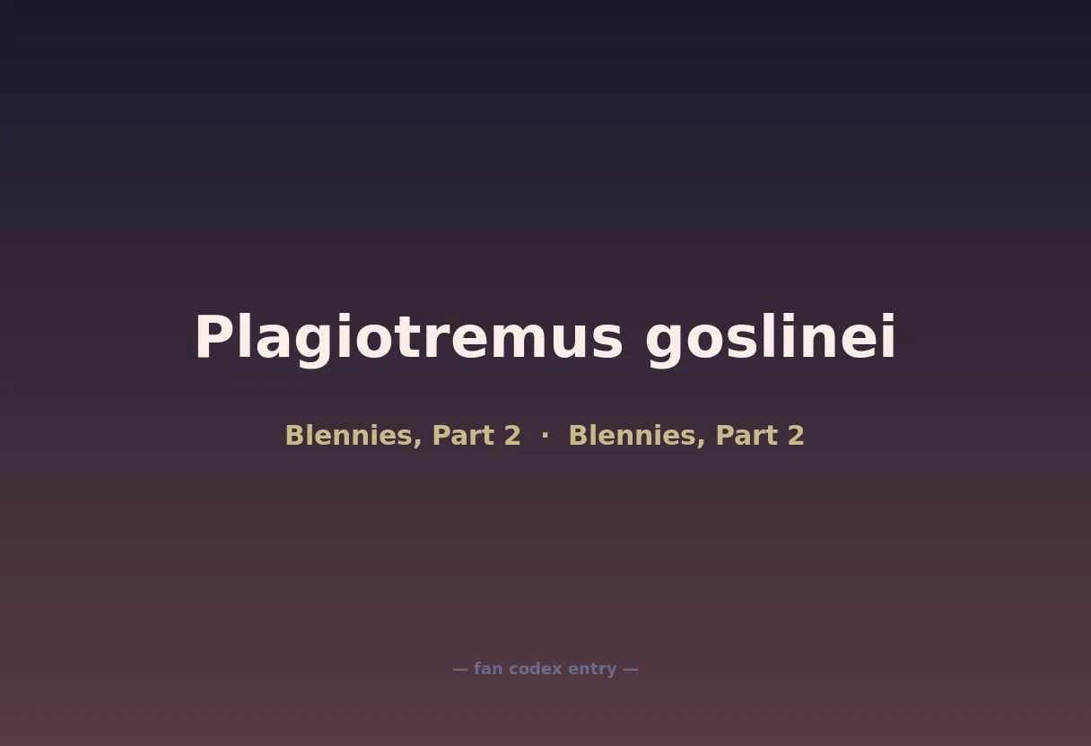 Plagiotremus goslinei