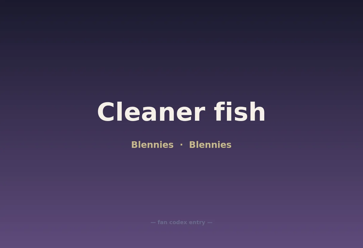 Cleaner fish