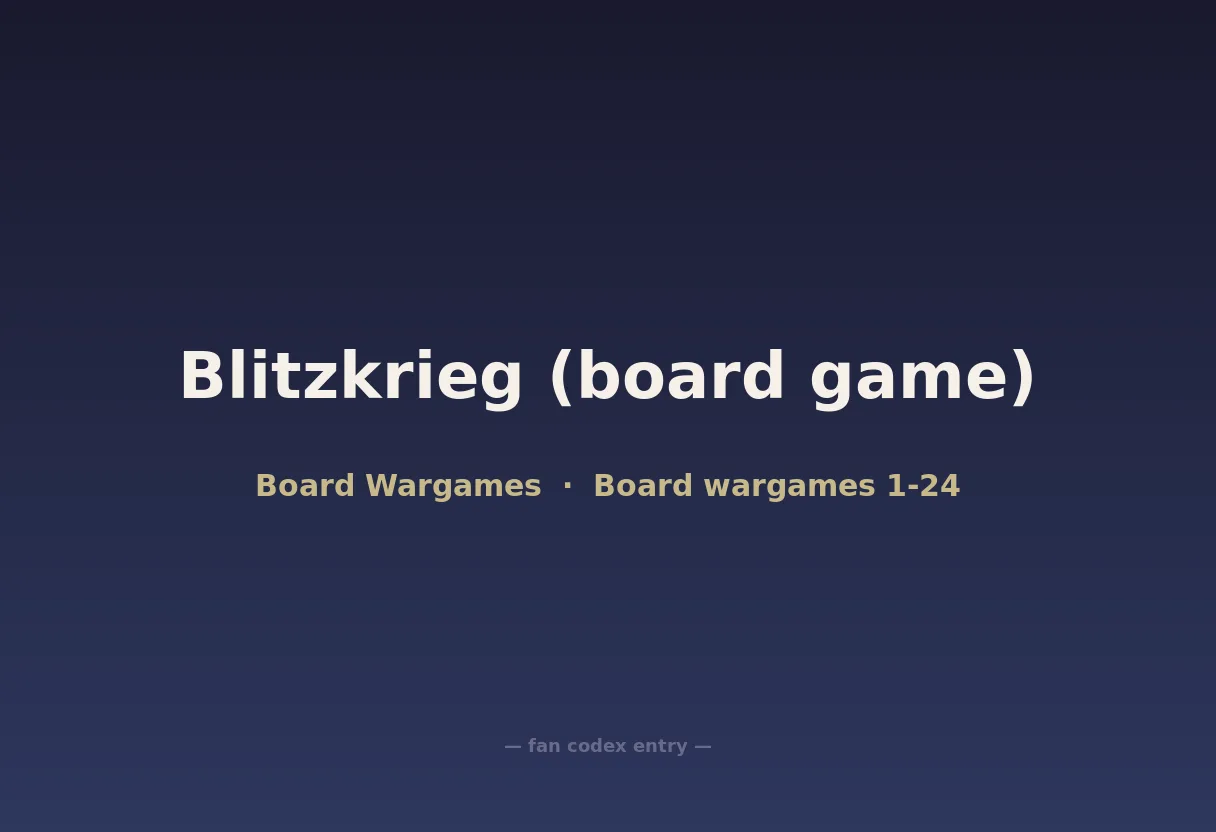 Blitzkrieg (board game)