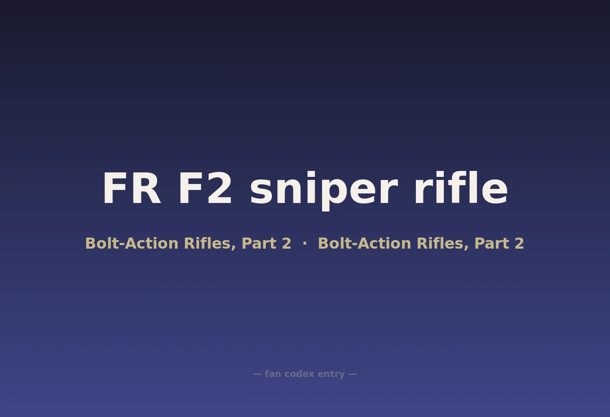 FR F2 sniper rifle