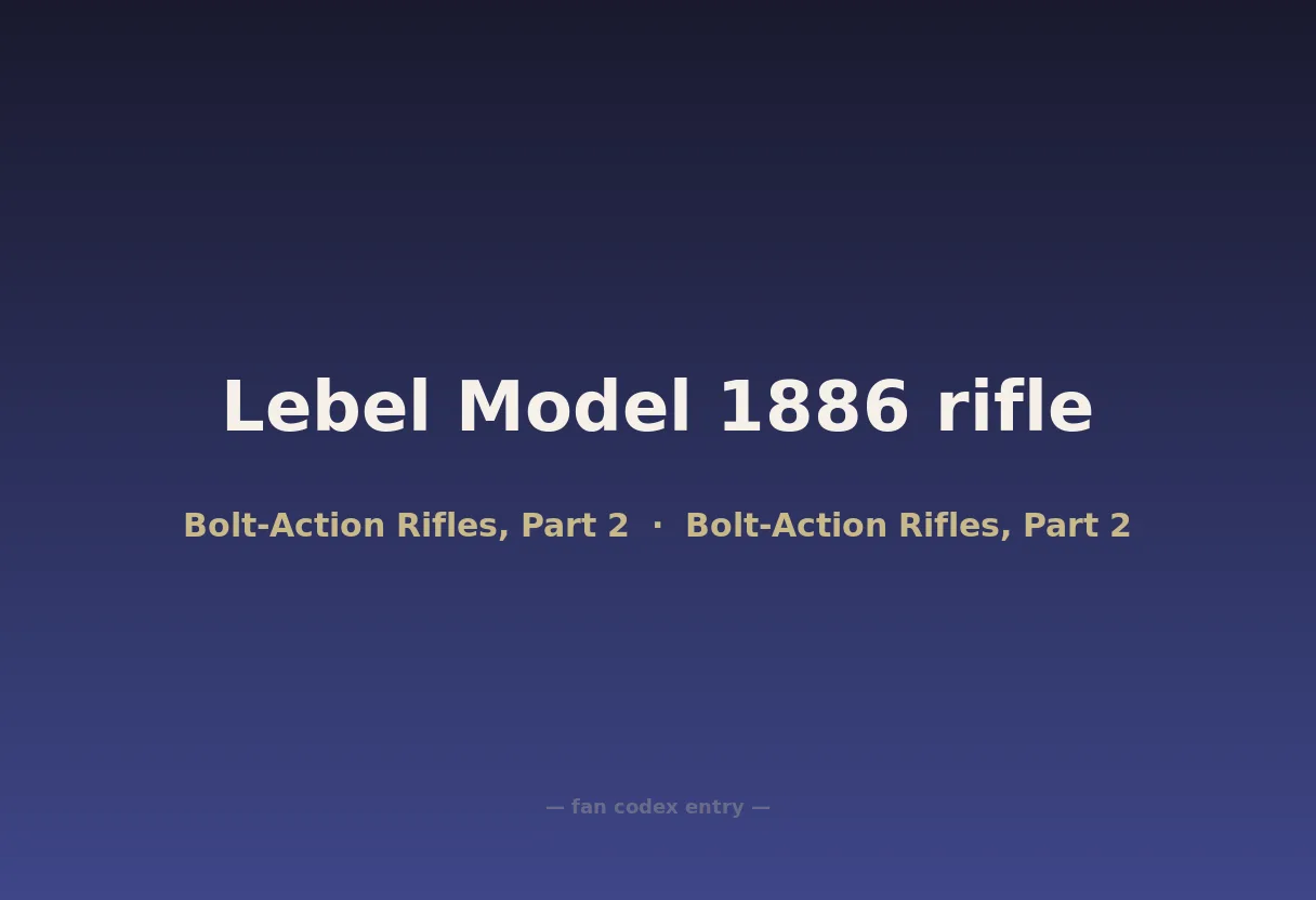 Lebel Model 1886 rifle