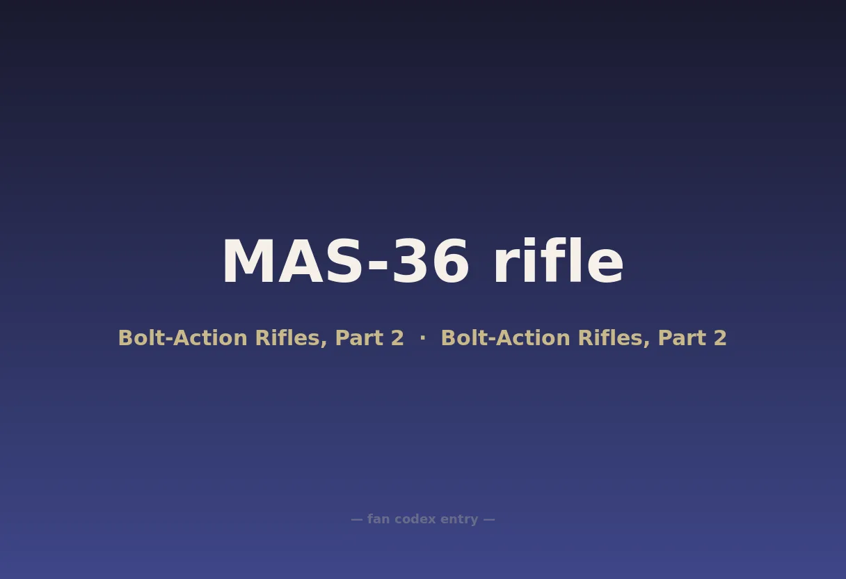 MAS-36 rifle