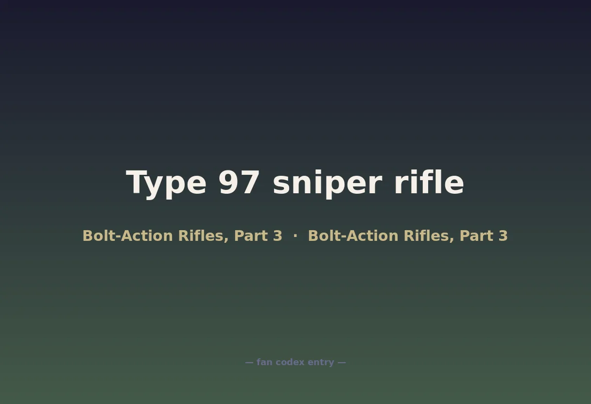 Type 97 sniper rifle