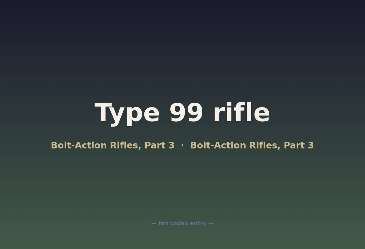 Type 99 rifle