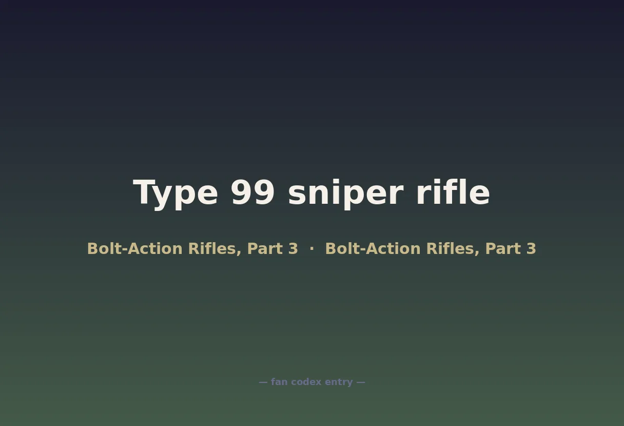Type 99 sniper rifle